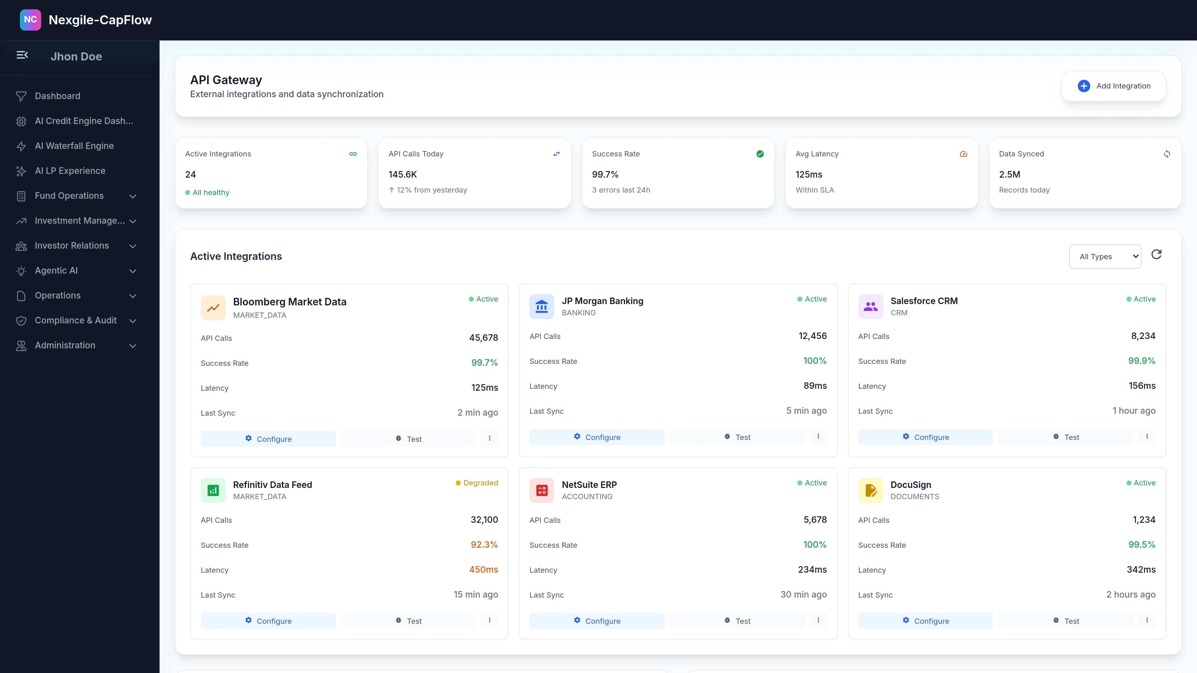 API Gateway interface