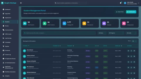 Nexgile-EduSage Gateway - Student Portal Dashboard